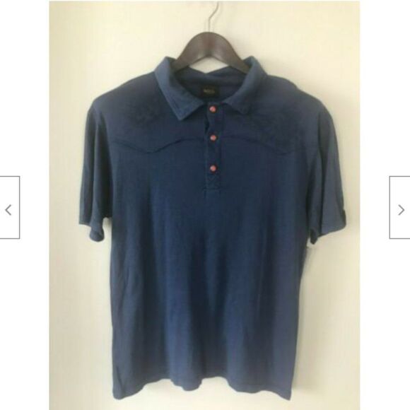 Men Von Dutch Polo Neck T-Shirt Blue - Picture 1 of 3